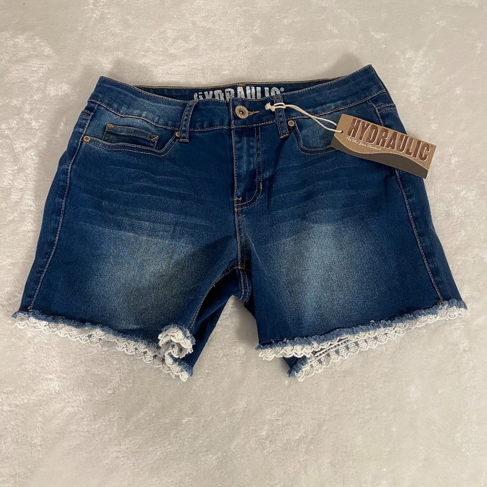 Hydraulic jean shorts lace 8 NWT stretch